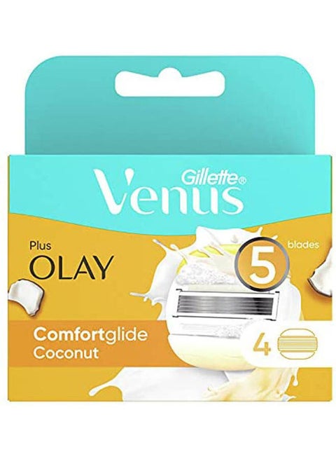 Venus & Olay Women'S Razor Blade Refills  4 Count Yellow