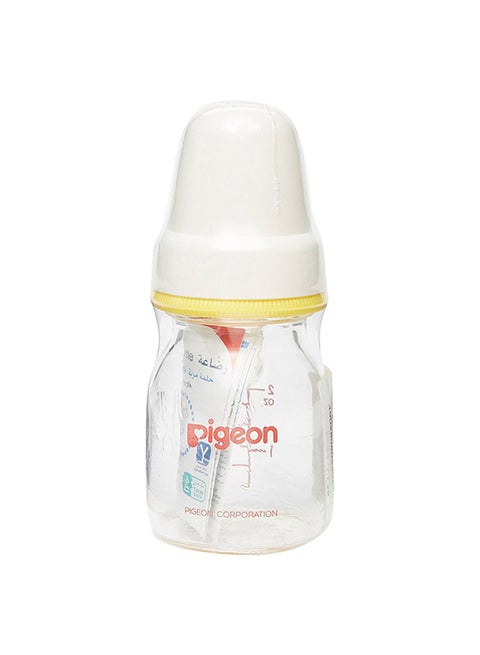 Ultra-soft Nipple Mimics Anti-colic Valve Designed Glass Juice Feeding Bottle, 50ml - Assorted