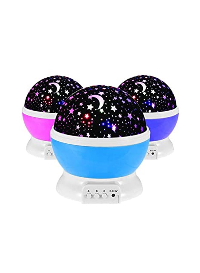 Rotating LED Star Moon Night Sky Cosmos Projector Lamp for Kids - Multicolour Multicolour 13.5x12x12cm