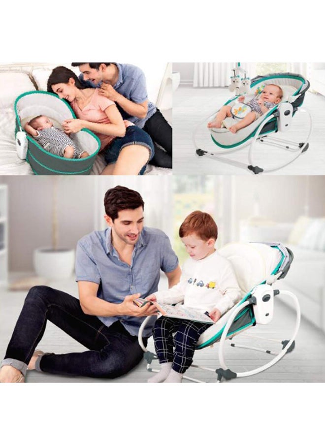 Mastela - 5-In-1 Multifunctional Baby Portable Rocker And Bassinet Cradle Bed Newborn To Toddler With Canopy - Image 1