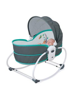 Mastela 5-In-1 Multifunctional Baby Portable Rocker And Bassinet Cradle Bed Newborn To Toddler With Canopy  - Image 5