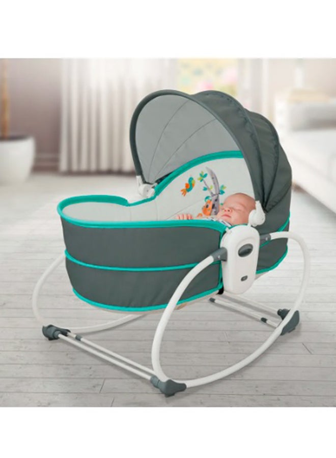 Mastela - 5-In-1 Multifunctional Baby Portable Rocker And Bassinet Cradle Bed Newborn To Toddler With Canopy - Image 1