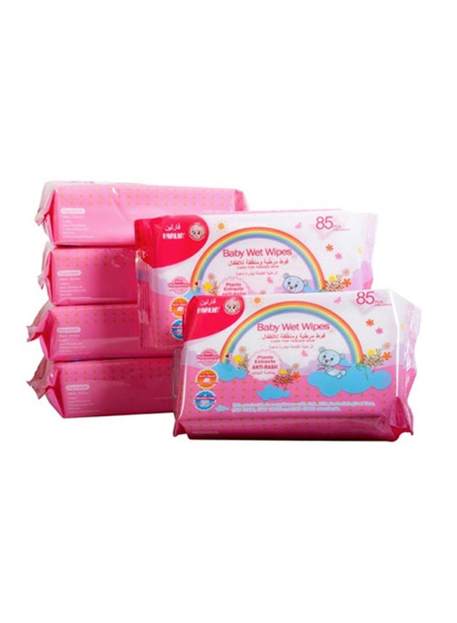 FARLIN - Pack Of 6 Soft Texture Anti Rash Wet Wipes Value Combo For Baby, 510 Count - Image 1