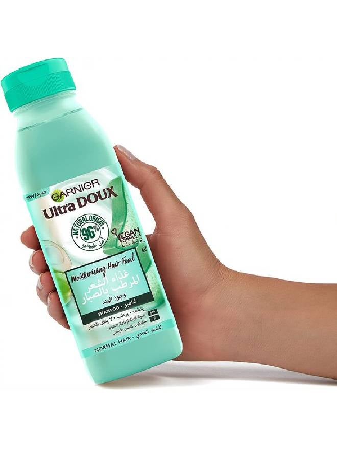 garnier Hair food  Moisturising Aloe vera  ultra doux  Shampoo For Normal Hair Green 350ml - Image 2