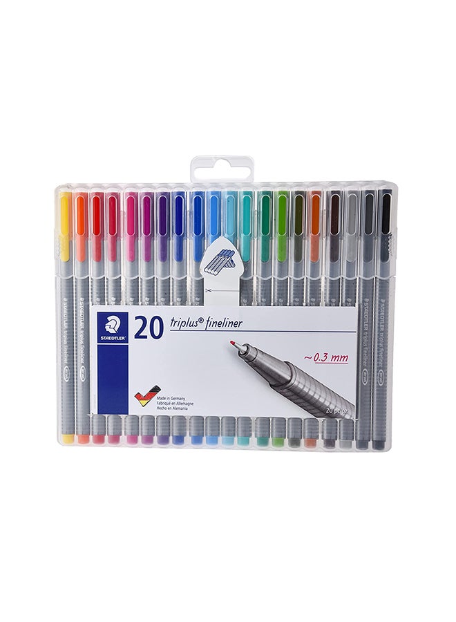 STAEDTLER 20-Piece Ink-Flow Fineliner Pen Set Multicolour  - Image 1