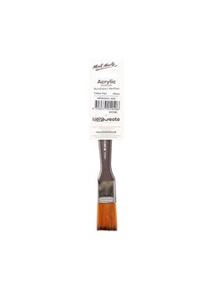 Mont Marte Brush For Artist Taklon Flat Wide 25 mm Orange/Brown  - Image 2
