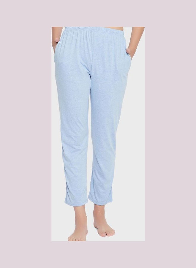 Clovia Women High Waist Pyjama Blue - Image 1