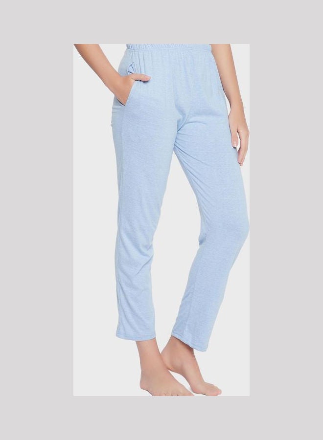 Clovia Women High Waist Pyjama Blue - Image 3