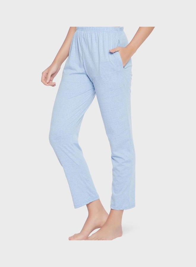 Clovia Women High Waist Pyjama Blue - Image 4