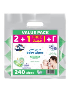 WOW Baby Wipes Fragrance-Free 80S Sheets Pack of 3  - Image 3