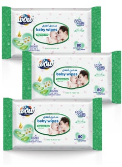 WOW Baby Wipes Fragrance-Free 80S Sheets Pack of 3  - Image 1