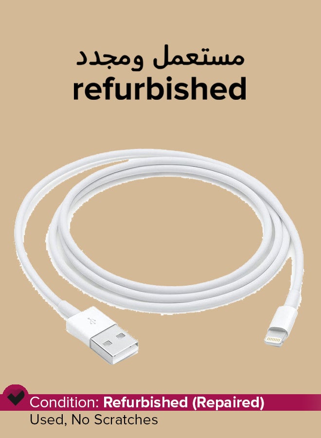 ابل  Refurbished - Lightning To USB Data Cable For Apple Mobiles White - Image 1