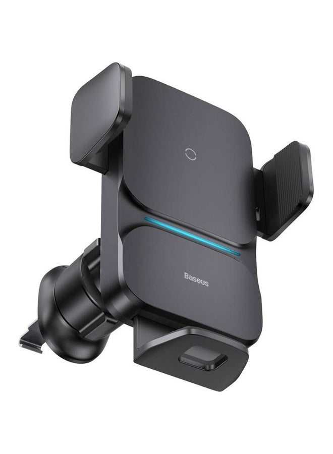 Baseus - Auto Alignment 15W Max Wireless Charger Car Phone Holder Qi-Certified Compatible with iPhone 14 Pro Max, 14/13/13 Pro Max/12/11/XS/XR/X, Galaxy S23/S22/S10/Note10 Black - Image 1