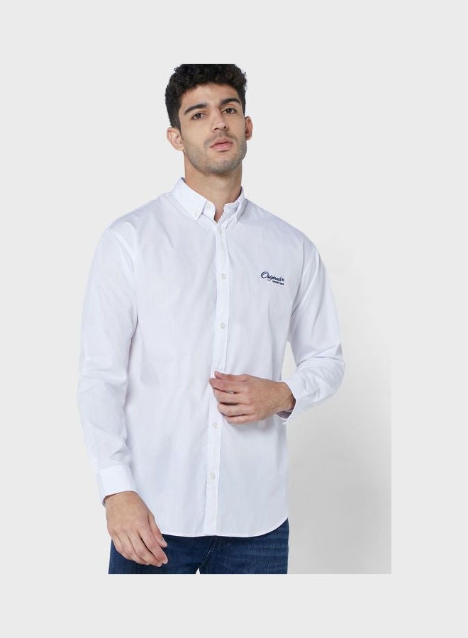JACK & JONES - Original Printed Slim Fit Shirt White - Image 1