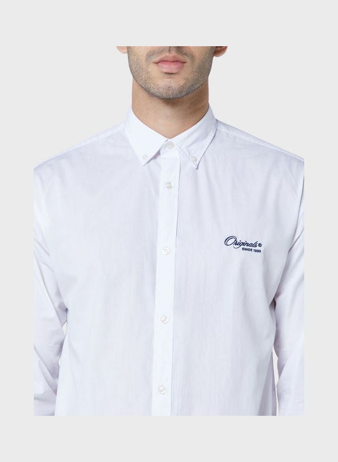 JACK & JONES - Original Printed Slim Fit Shirt White - Image 1