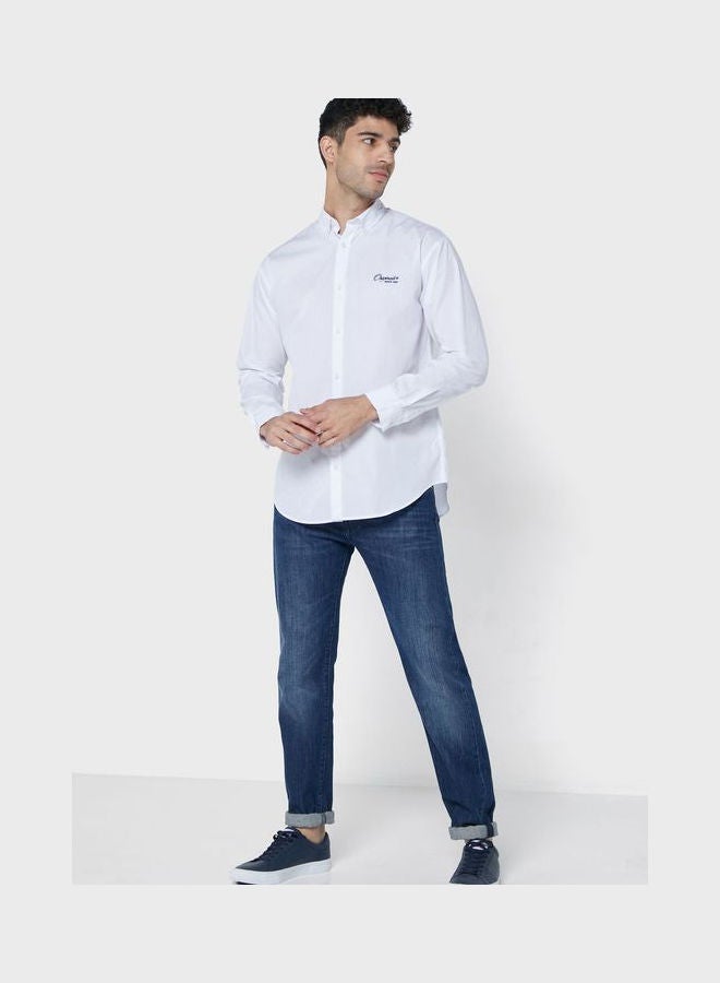 JACK & JONES - Original Printed Slim Fit Shirt White - Image 1