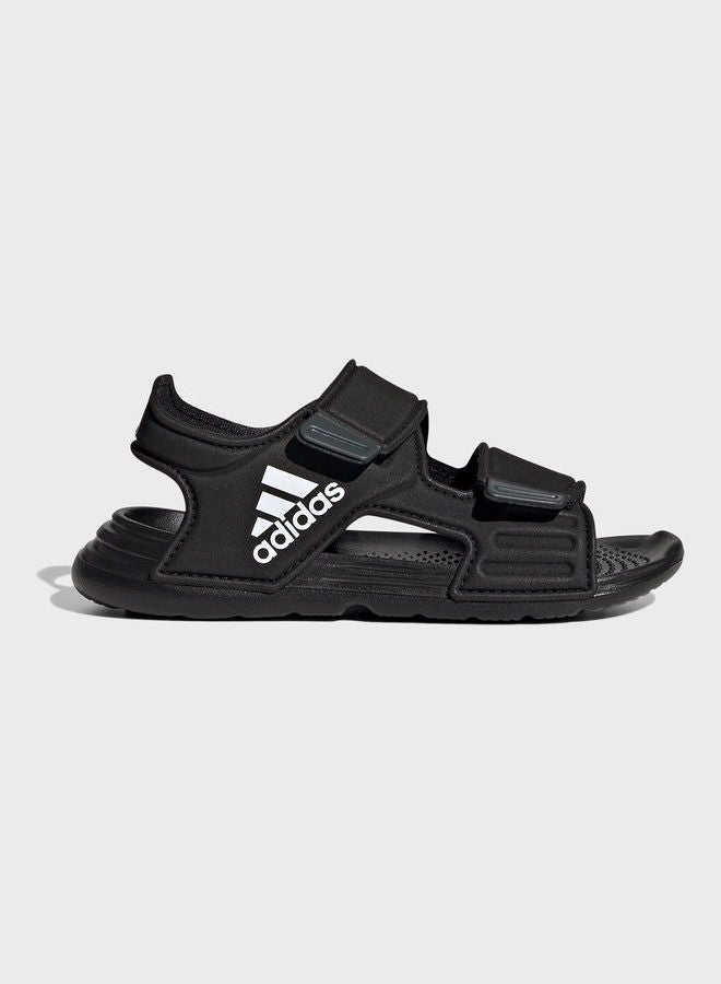اديداس Open Toe Kids Altaswim Sandals Black  - Image 1