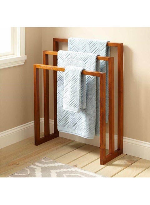Decorative Rack For Towels Brown 100 X 30 X 70cm