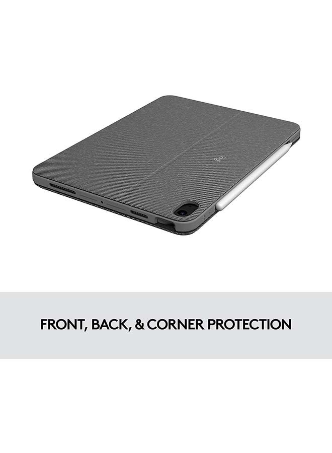 Logitech - Combo Touch Ipad Air (4Th, 5Th Gen - 2020, 2022) Keyboard Case - Detachable Backlit Keyboard With Kickstand, Trackpad, Smart Connector, Ara Keyboard Grey - Image 1