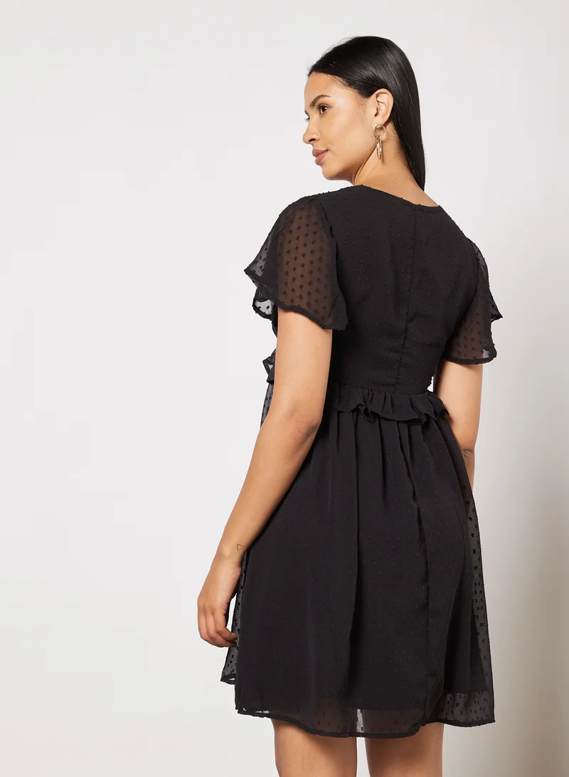 NA-KD Ruffled Trim Dress