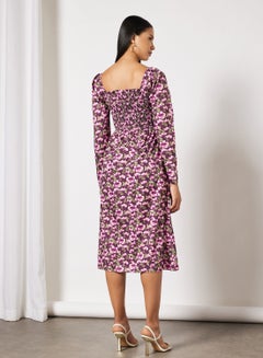 NA-KD Front Slit Smock Dress Cherry Blossom  - Image 2
