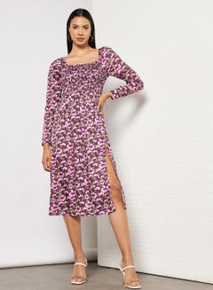 NA-KD Front Slit Smock Dress Cherry Blossom  - Image 4