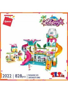 828Q Enlighten Cherry Girls Waterpark Building Block Set 828 Pcs 4_years
