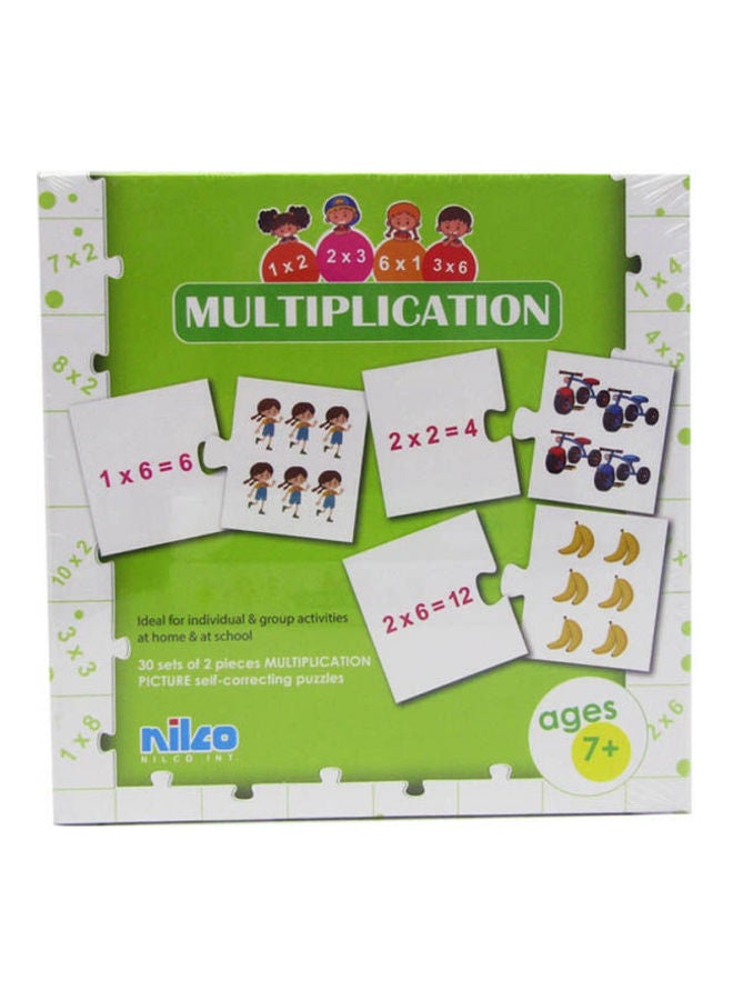 nilco Educational Cards - Multiplication - 60 Pcs 