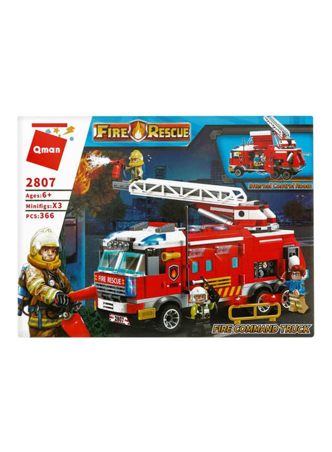 Qman Fire Service Car 1Pc  - Image 1