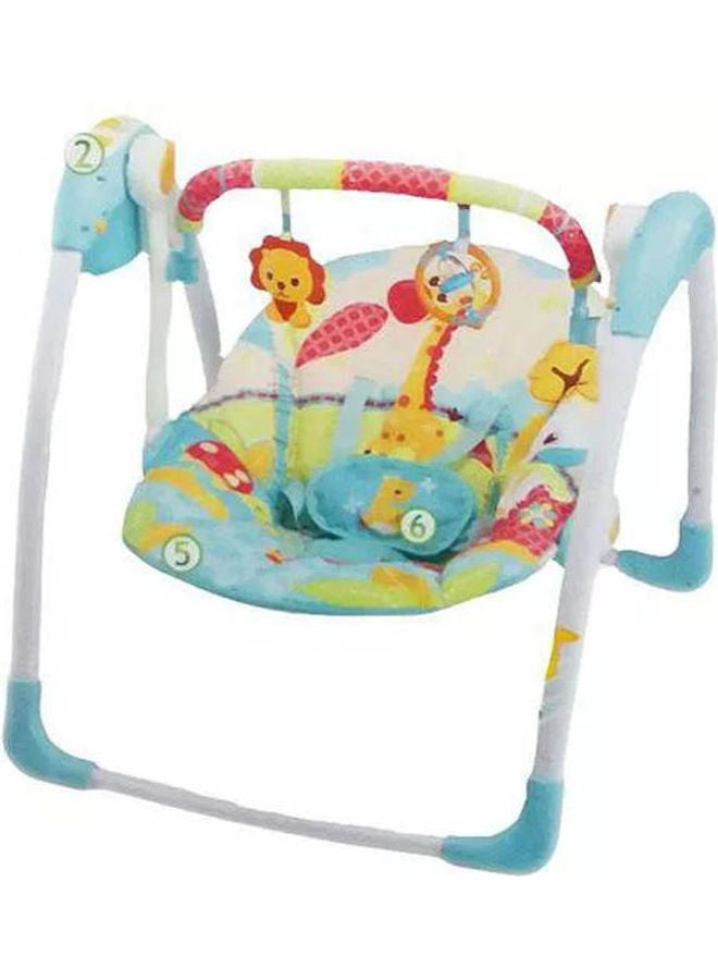 Mastela Portable Deluxe Automatic Swing Giraffe Bouncer With Toys - Image 1