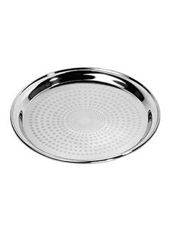 Royalford Round Serving Tray Silver 45cm  - Image 1