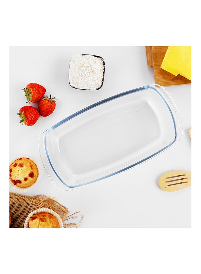 Royalford Borosilicate Rectangular Glass Loaf Dish Clear 1.8Liters  - Image 2