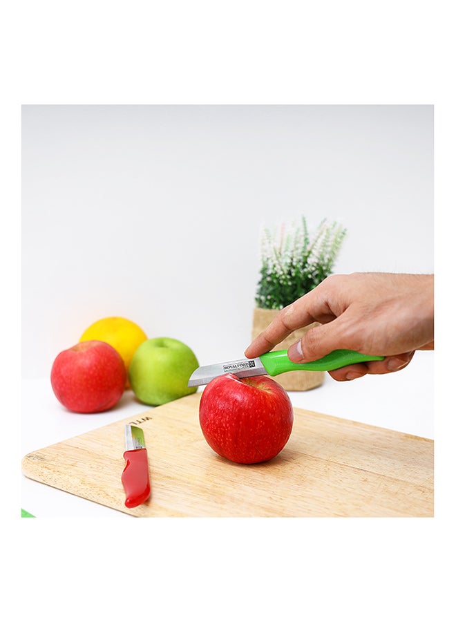 Royalford 2 Pieces Fruit Knife Dishwasher Safe Marks & Stains Resistant 18X2Cm Assorted Colors  - Image 3