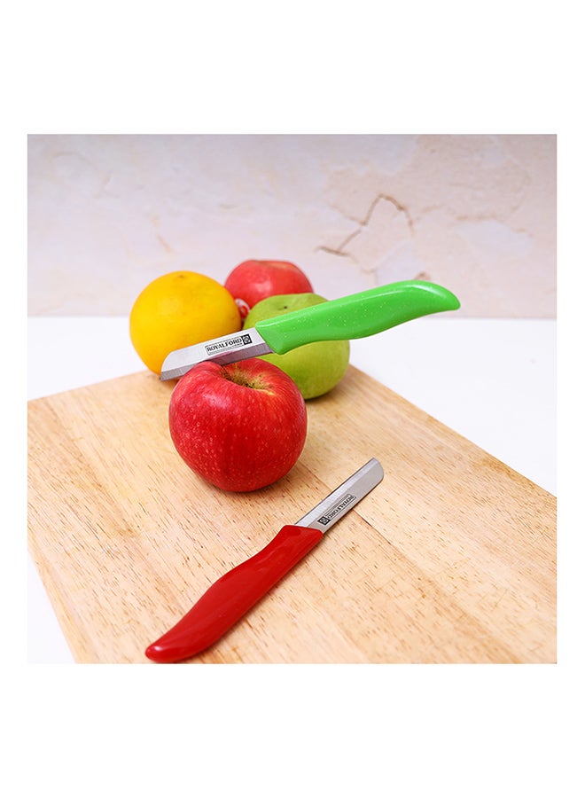 Royalford 2 Pieces Fruit Knife Dishwasher Safe Marks & Stains Resistant 18X2Cm Assorted Colors  - Image 5
