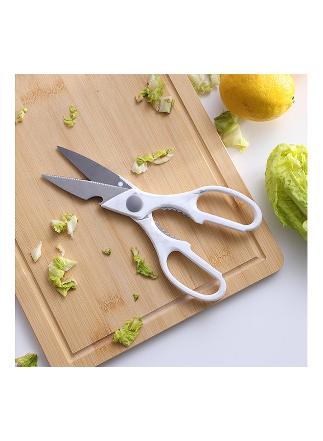 Kitchen Scissors With Marble Design Handle Size 21.5CM Thickness: 2.5MM Material: Polymer & Stainless Steel