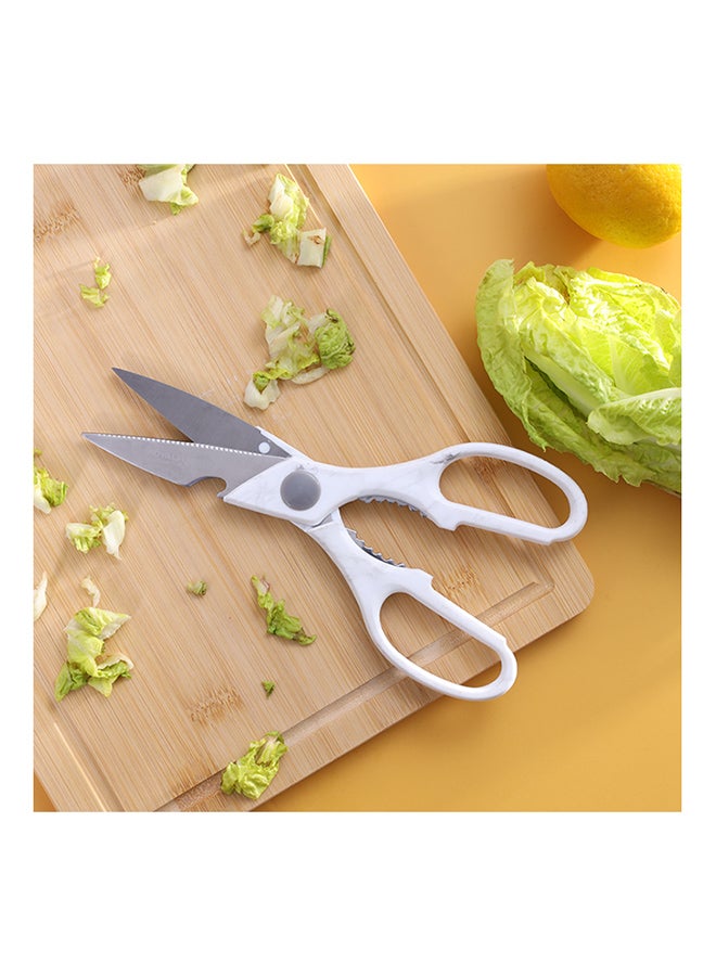 Kitchen Scissors With Marble Design Handle Size 21.5CM Thickness: 2.5MM Material: Polymer & Stainless Steel