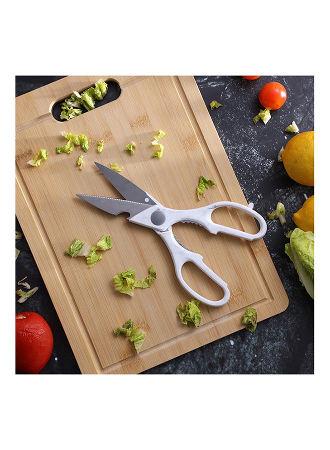 Kitchen Scissors With Marble Design Handle Size 21.5CM Thickness: 2.5MM Material: Polymer & Stainless Steel