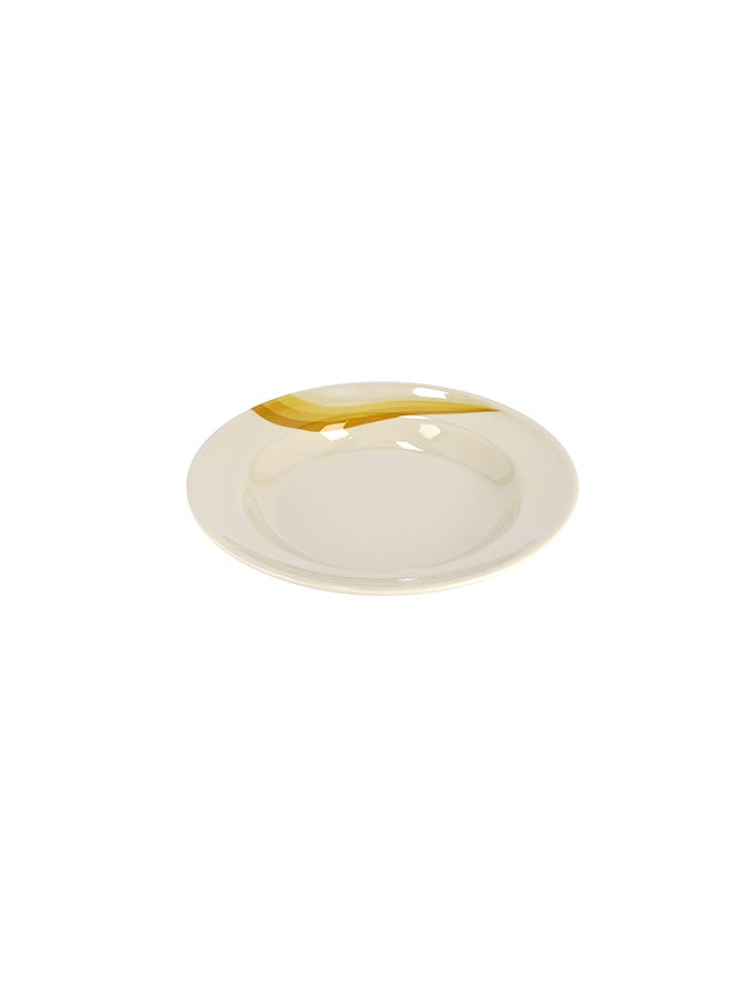 Royalford 9 Inch Super Rays Deep Plate Multicolor Beige/Orange 9inch  - Image 1
