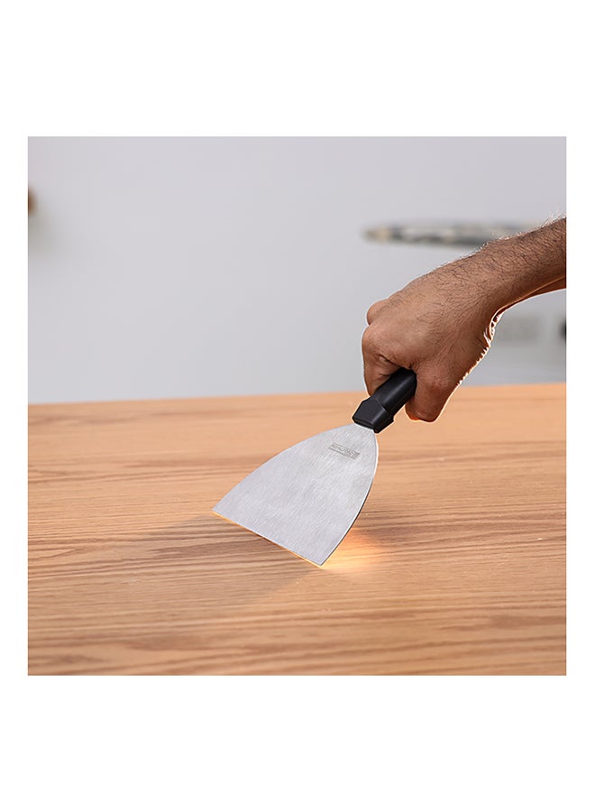 Royalford - Kitchen Scraper Stainless Steel Blade + Pp Handle Multi Color Silver With Black Handle - Image 1
