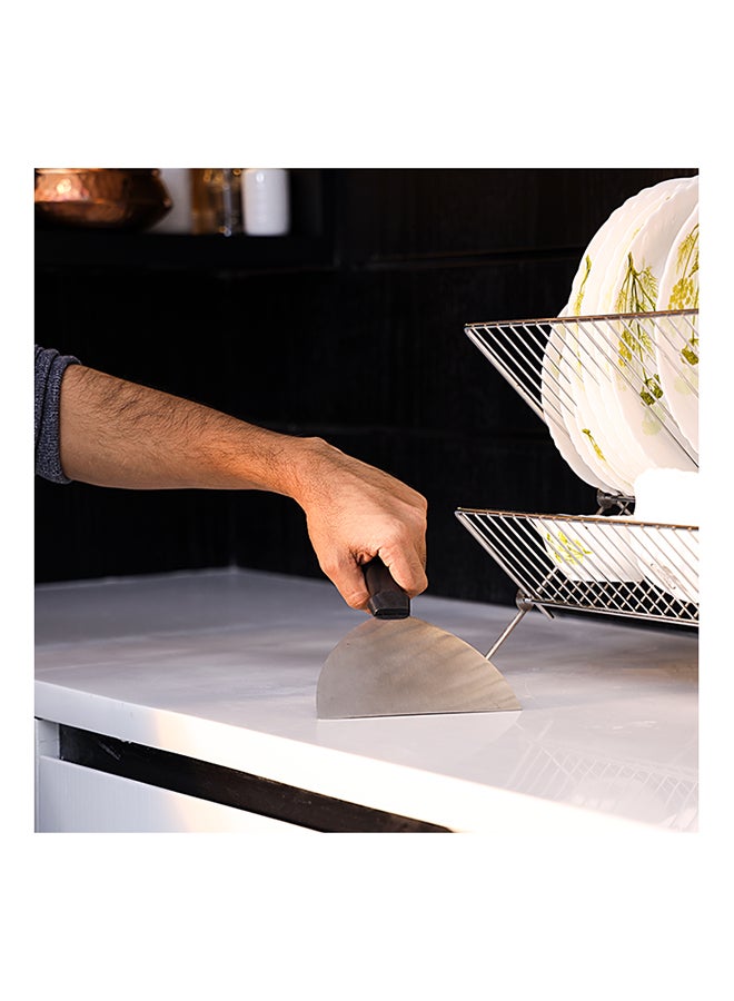 Royalford - Kitchen Scraper Stainless Steel Blade + Pp Handle Multi Color Silver With Black Handle - Image 1