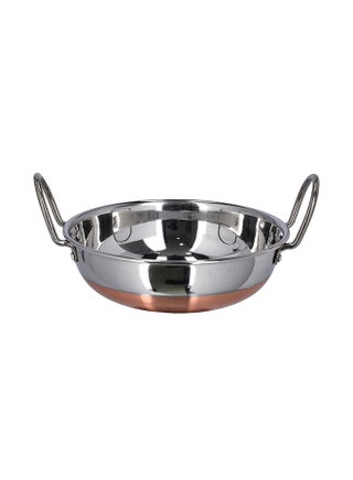 Copper Bottom Kadai With Ss Handle  Made In India Multicolor Multicolor 21cm - v1650287853/N44667256A_1