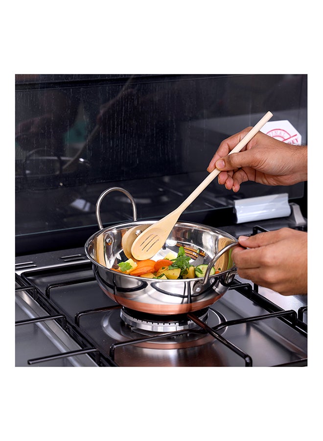 Copper Bottom Kadai With Ss Handle  Made In India Multicolor Multicolor 21cm
