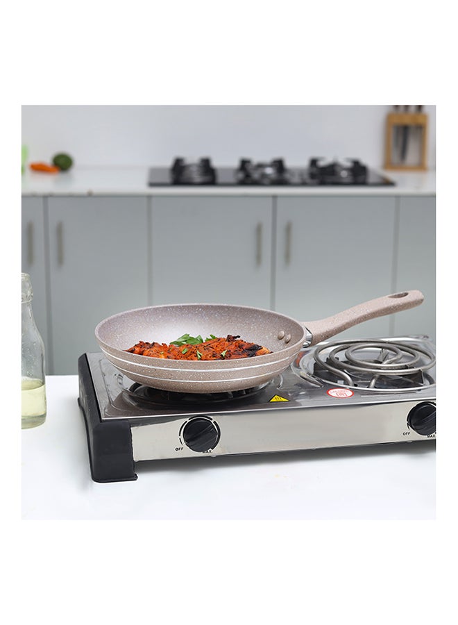 Royalford Granite Coated Smart Frypan Beige 24cm  - Image 3