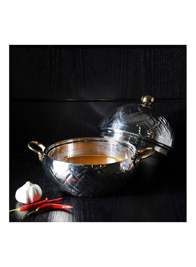 Stainless Steel Mughal Dome Hotpot Silver - Image 3