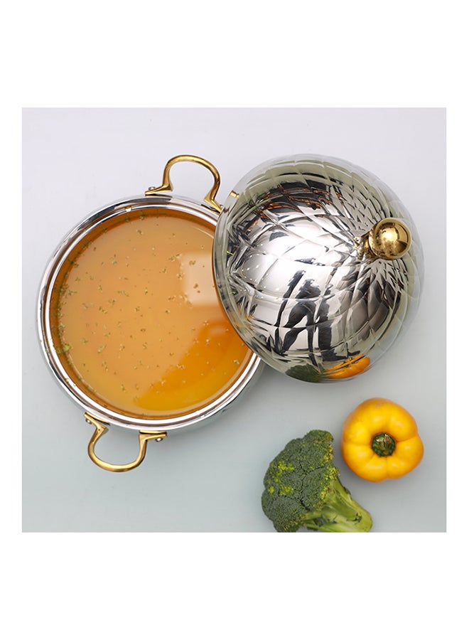 Stainless Steel Mughal Dome Hotpot Silver - Image 4