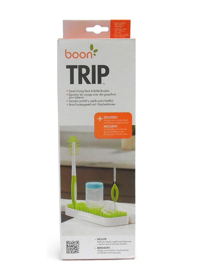 BOON Compact Lightweight Natural, Soft Trip Travel Drying Rack And Bottle Brushes for Baby  - Image 4