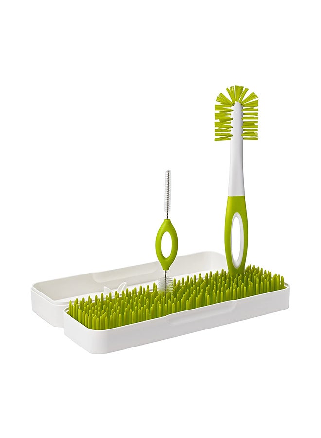 BOON Compact Lightweight Natural, Soft Trip Travel Drying Rack And Bottle Brushes for Baby  - Image 1