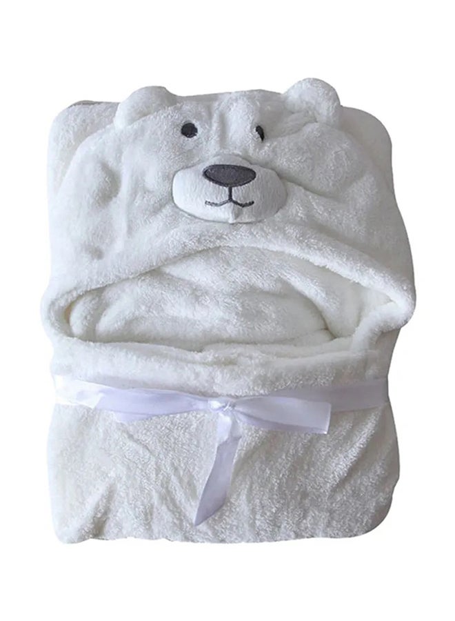 QiaoKai 3D Polar Bear Soft Baby Comfortable Hooded Blanket, Lightweight, and Foldable  - Image 1