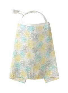 QiaoKai Flower Printed Cotton Nursing Breastfeeding Apron With Adjustable Neck Strap  - Image 1