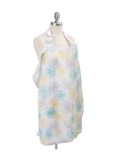 QiaoKai Flower Printed Cotton Nursing Breastfeeding Apron With Adjustable Neck Strap  - Image 2